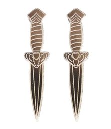 Gold Knife Stud Earrings for Women Mirror Acrylic Customizable Colours Fashion Jewelry5393234