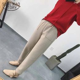 Women's Pants 2024 Spring Thick Women Harem Wool Autumn Winter Korean Loose Pantalon All-match Trousers Capris