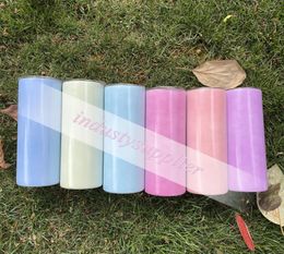 20oz UV Colour Changes Under Sunlight Skinny Mugs Tumbler Sublimation Straight Blanks Tumblers Stainless Steel Water Bottle Double 2381592