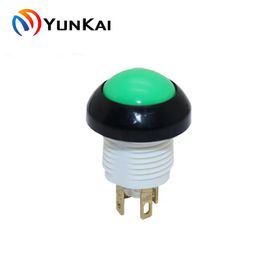 10PCS wholesale Green Button Flush Dome Button Momentary Long Life IP67 Watertight Industrial Push Button Switch