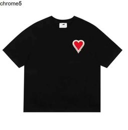 2024 Designer T-Shirt Summer Mens Top Womens Short Sleeve Fashion Brand T-Shirt Luxury A Print T-Shirt Casual Heart Scoop Neck Mens Womens Top