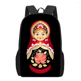 Backpack Russian Cute Dolls Matryoshka 3D Print Kids Backpacks School Bags For Teenage Boys Girls Funny Student Book Bag Pack Schoolbag