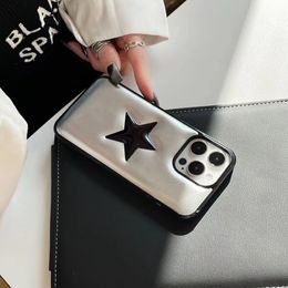 Beautiful iPhone Phone Case 15 14 Pro Max Luxury Star Leather Hi Quality Purse Cases 18 17 16 15pro 14pro 13pro 13 12 with Gift Box Woman Man JJ