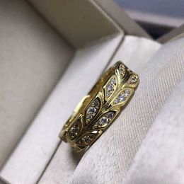 Band Rings Seal Jewellery Steel t Vine Full Diamond Ring Female v Gold Plated Rose Set with Box7c5831hq31hq 68CJ