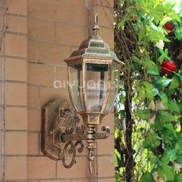 Wall Lamps American Creative Personality LED Glass Outdoor Lamp Patio Balcony Corridor European Retro Waterproof Gold