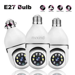 IP Cameras 1/2/3Pcs light bulb E27 monitoring camera automatic human tracking full-color night vision indoor safety monitor zoom home camera d240510