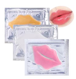 Pink White Gold Lip Mask Pads Moisture Essence Crystal Collagen Lips Care Patch Pad Lip Face Care Beauty Cosmetic9517082