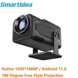 Projectors SmartIdea Android 11 Smart Projector 4K Decoder 1080P Resolution 390Ansi Lumen Dual WiFi 6 BT5.0 Built in Speaker Android Projector J240509