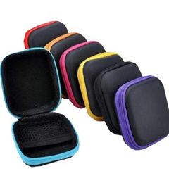 Case PU Leather Earbuds Pouch Mini Zipper Earphone box Protective USB Cable Organiser Spinner Storage Bags dff28061702183