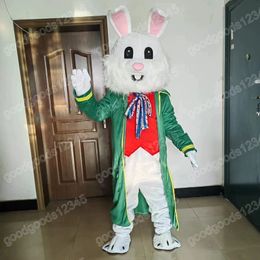 Christmas Green Coat Easter Rabbit Mascot Costumes Halloween Cartoon Character Outfit Suit Character Carnival Xmas Advertising Birthday Party Fancy Dress