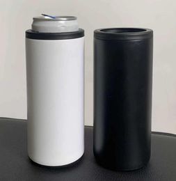 12oz Sublimation Cola Cans Cooler Stainless Steel Tumbler Insulator double wall vacuum Beer Holder for standard 330ml Can keep it 9885654