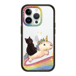CASETIFY Phone Cases Cartoon Cat Unicorn Phone Case for iPhone 15promax 15pro 15 14promax 14pro 14 13 12 Plus Pro Max Shockproof Protective Phone Cover