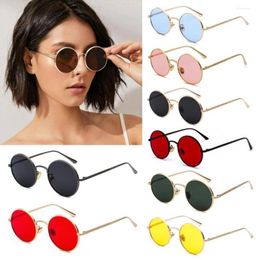Sunglasses Vintage Round For Men Women Steampunk Metal Frame Colourful Lens Circle Glasses UV Protection Eyewear6884216