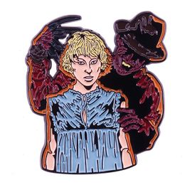 Nightmare Elm Street Tina and Freddy Brooch Pins Enamel Metal Badges Lapel Pin Brooches Jackets Fashion Jewellery Accessories