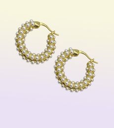 Retro Fashion Wild Pearl Earrings Stud HighEnd GoldPlated Winter Models Trend Niche Design Ins Jewellery Accessories45845755234916