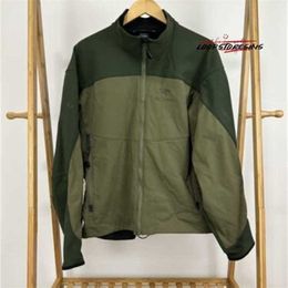 Brand Designer Embroidered Spring Jackets Retro Arc Two Tone Green Sigma Ar Windproof Soft Shell Jacket 7WBF