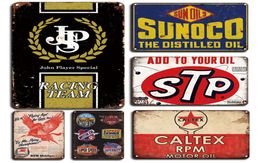 Motor Oil Metal Plaque Tin Sign Vintage STP Metal Tin Poster Retro Gas Station Decorative Plaque Personalised Art Wall Sticker8748366