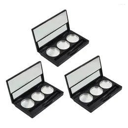 Storage Bottles 3 Pcs Empty Eye Shadow Box Blush Organiser Small Makeup Organisers Eyeshadow Pan Case Plastic