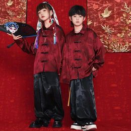 Clothing Sets Chinese Style Jazz Modern Dance Costumes For Kids Boys Performance Show Stage Clothes Girls Hip Hop Streetwear