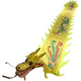 Red Yellow Chinese Dragon Dance Props Festival Party Celebration Fitness Dragons Accessoriies Supplies New Year Gift Traditional P7121174