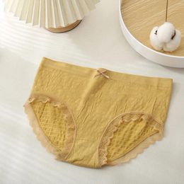 Women's Panties Plus Size Bubble Pants Breathable Bottom Seamless Anti-Glare Triangle Sexy Lingerie Woman