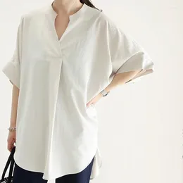 Women's Blouses Casual Summer For Women 2024 Korean Style Pretty Loose Chiffon Lady Shirts Japanese Pullovers