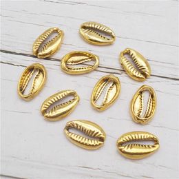 Charms 20PCS Alloy Shell Antique Gold Colour Seashell Connector For Bracelet Pendant Necklace Handmade Jewerly Making Accessory