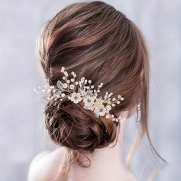 Hair Clips Leaf Pearl Comb And Rhinestone Headband Tiara For Women Party Pageant Bridal Wedding Accessories Jewellery