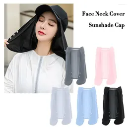 Berets Breathable Silk Sunscreen Mask UPF50 Quick Drying Scarves Anti-uv Face Cover Anti-sun For Summer