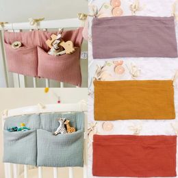 1pc Portable Baby Crib Storage Bag Multifunctional born Bed Headboard Organiser For Kids Baby Bedding Diaper Bag 240509