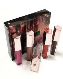 Mirror glass lip 5color Lip Gloss Lipstick Christmas Moisturising waterproof glaze combination makeup set 9ml70443865502362