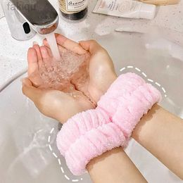 Cleaning 1 pair of facial cleansing wristbands facial makeup removal facial cleansing wristbands spa yoga running sweat absorption skin care tool set d240510
