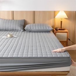 Sängkläder sätter fast färg matt bekväm förtjockad bomullsbäddsblad bomullsbäddsskydd skyddande kudde