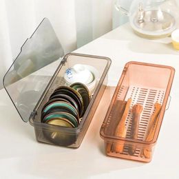 Storage Bottles Utensils Box Drainage Basket Pantry Kitchen Organiser Spoon Fork Drain Chopstick Holder