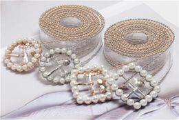 Belts Fashion Clear Belt Waist For Women 2021 Transparent White Pearl Cinturon Mujer Plastic Designer Waistband Ladies5319638