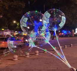 New Luminous LED Balloons With Stick Giant Bright Balloon Lighted Up Balloon Kids Toy Birthday Party Wedding Decorations 326528634835