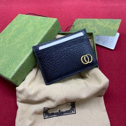 Newest top quality italy cardholder men double g card holders designer leather canvas luxury classic retro wallet Mini Bank Card bag Ca 265q