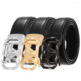 Belts Men Automatic Buckle Belt Genuine Leather High Quality For Strap Casual Business Fashion Jeans