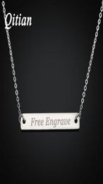 Bar Necklace Engraved in Stainless Steel Personalised Name Necklace Nameplate Custom Made with Any Name6871779