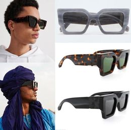 Designer mens OMRI003 sunglasses super thick square frame wide temples classic plate black men Sun Glasses 5120145 casual wild w2998799