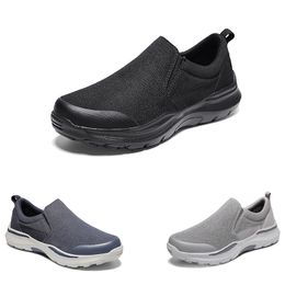 Free Shipping Men Women Running Shoes Anti-Slip Breathable Slip-On Soft Black Grey Blue Mens Trainers Sport Sneakers GAI