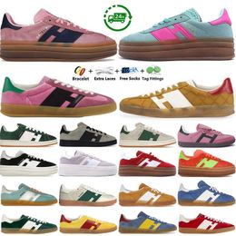 Spezials Designer Mens Casual Shoes Vegan Running Shoe Womens Suede Sneakers Bold Gum Brown Core Black White Pink Red Blue Yellow Solar Super Pop Sports Trainers