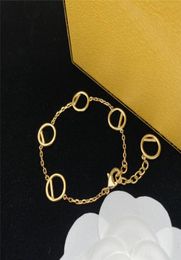 Versatile Letter Chain Bracelet Temperament Pendant Alphabet Bracelets Women Chain Links Jewelry With Gift Box5630285