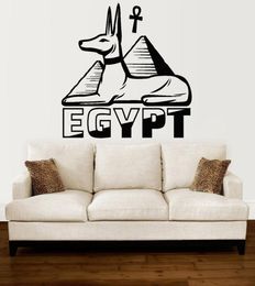 Pyramid Wall Stickers For Kids Room Egypt God Anubis Ancient Egyptian Vinyl Wall Decal For Reading Room Selfadhesive1016676