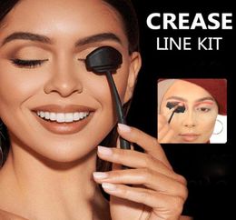 6 in 1 Eyeshadow Seal Crease Line Kit Portable Eyeshadows Fixer Eyeliner Stencil Eye Shadow Guide Makeup Shaping Tool Set3846590
