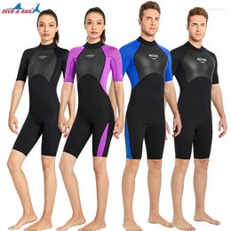Women's Swimwear Diving Suit2MMShort Sleeve Warm Suit European And American Large Size Snorkelling Swimming Cold-Proof Surfing