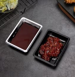 Disposable Sushi Soy Sauce Dish Rectangle Salad Salt Seasoning Containers Plate Restaurant TakeOut Package Whole SN13439244969