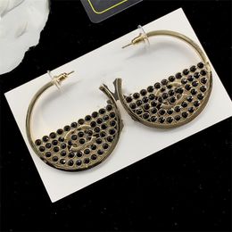 Woman C Earring Luxury Charm Stud hoop Earing Letter CClies Brand Designer Women Gold Earrings chanells pearl diamond Jewellery 77