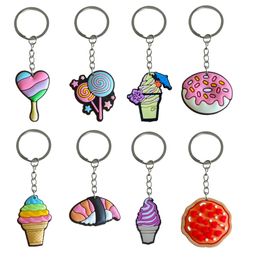 Charms Ice Cream 2 10 Keychain Cool Keychains For Backpacks Key Chain Ring Christmas Gift Fans Men Keyring Suitable Schoolbag Car Bag Otz4K