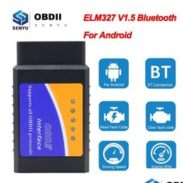 Code Readers Scan Tools Code Readers Scan Tools Elm 327 V1.5 Obd2 Bluetooth Scanner For Android Elm327 Odb2 Reader Obd 2 Car Diagnos Dhxst